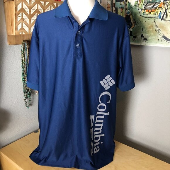 COLUMBIA PFG Vented Polo Shirt - Picture 1 of 10